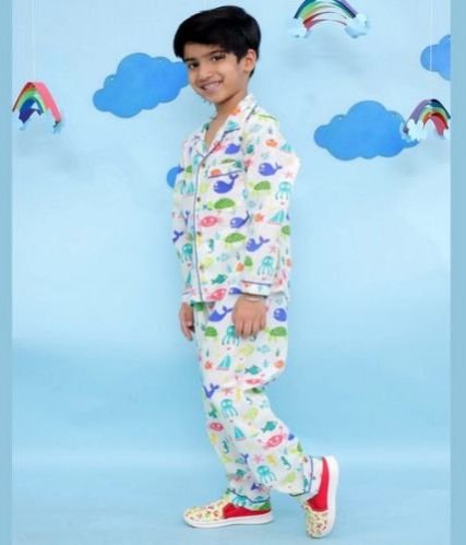 Boys Sea Animal Print Night Suits