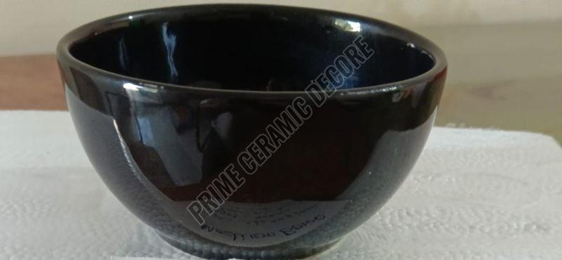 Black Ceramic Medium Bowl