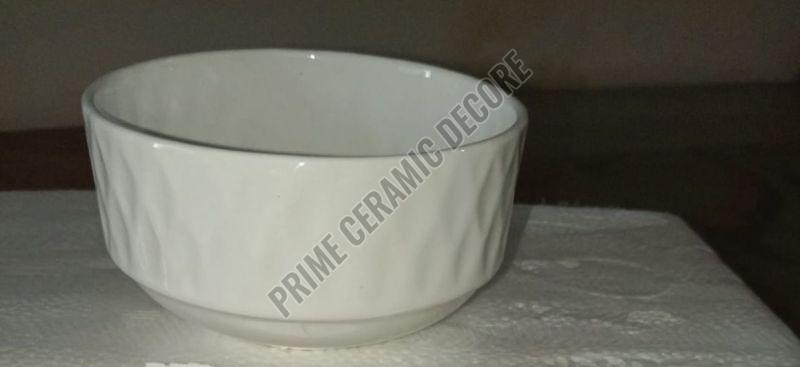 White Ceramic Soup Bowl