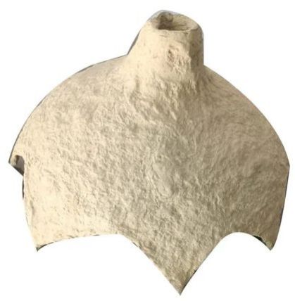 Off White Oval Paper Mache Hanging Lamp