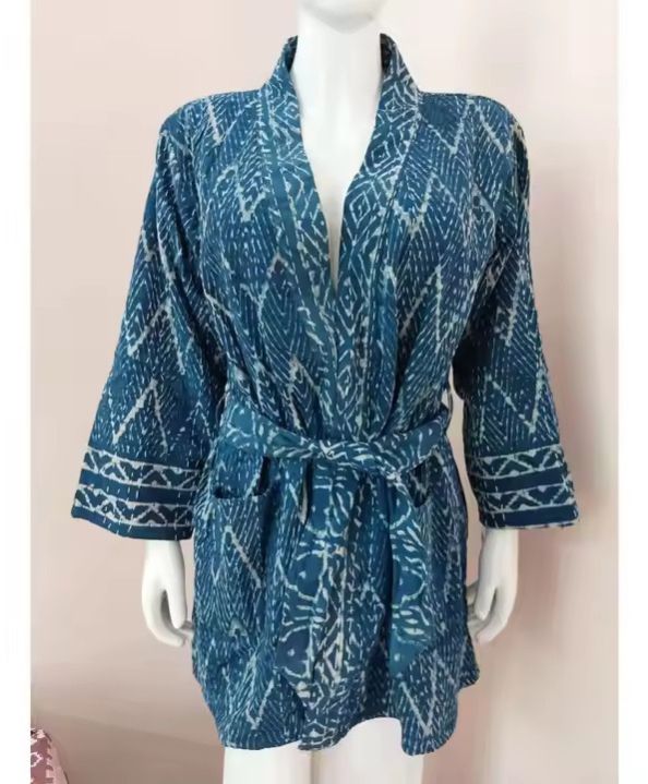 Vintage Handmade Cotton Robe for Women