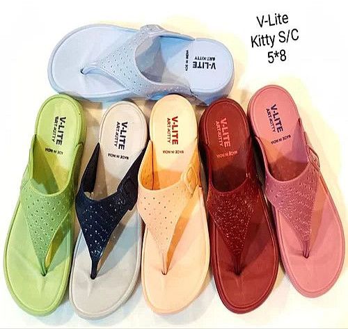 V Lite Kitty Ladies Multicolor Casual Slipper