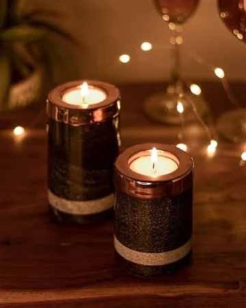 Round Tea Light Candle Holder Set