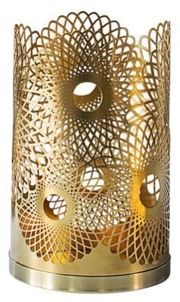 Elegant Gold Filigree Candle Lantern