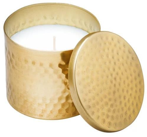 Luxury Gold Hammered Metal Scented Candle