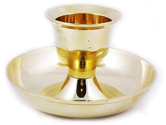 Polished Gold Brass Taper Candle Holder