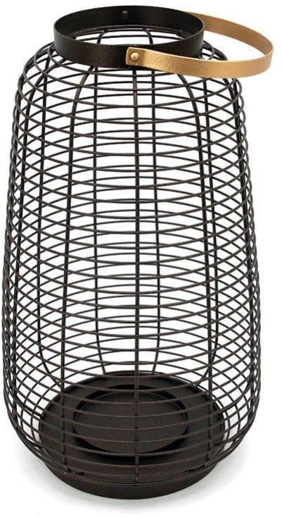 Rustic Black Metal Wire Lantern