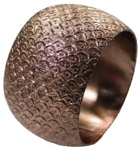 Rustic Bronze Textured Napkin Ring