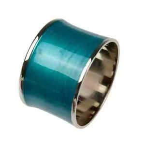 Vibrant Teal Enamel Napkin Ring
