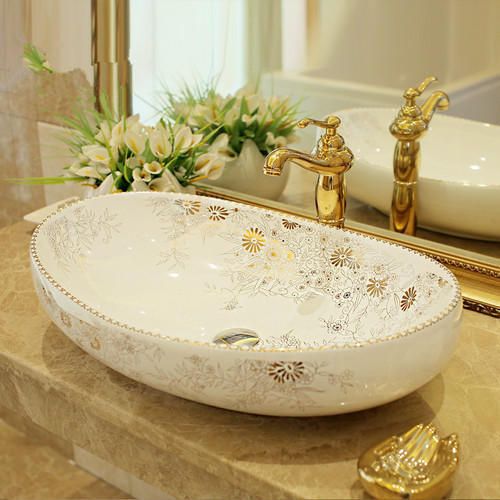 Hindware Oval Ceramic Table Top Wash Basin