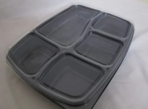 5cp Plastic Meal Tray With Lid