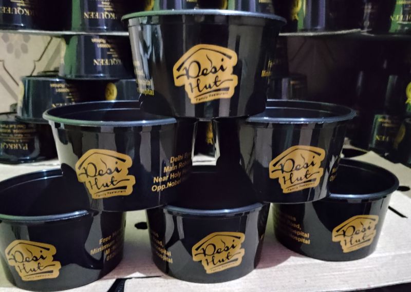 Black Plastic Food Container