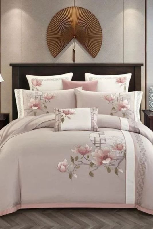 King Size Luxury Designer Embroidered Bed Sheet