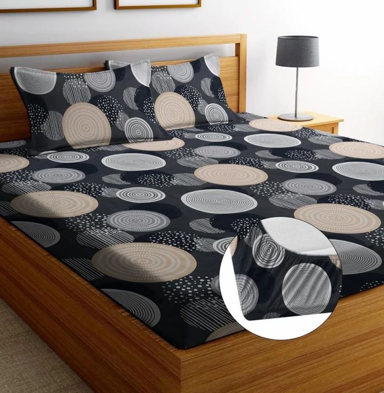 Multi Color Micro Fiber Double Fitted Bed Sheet