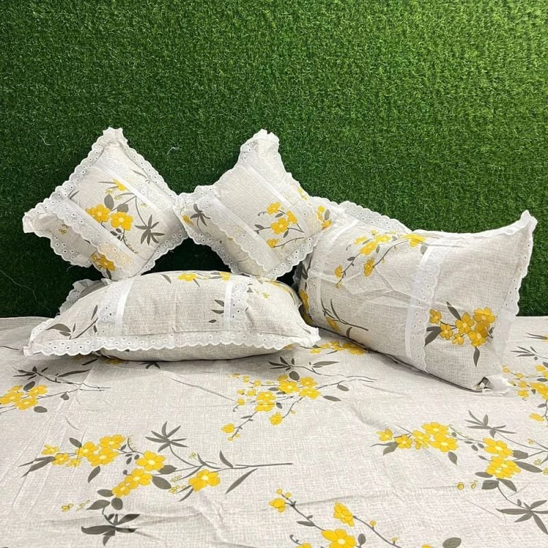 Polycotton Designer Floral Print Quilted Bedding Set