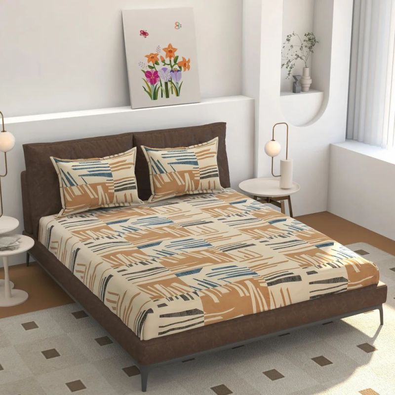 Polycotton Double Elastic Fitted Bed Sheets