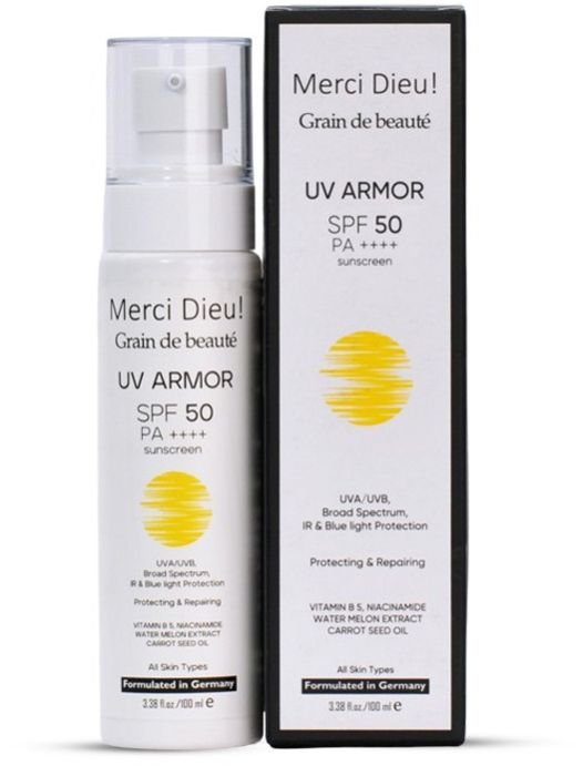 100ml Merci Dieu UV Armor Spf 50 PA++++ Sunscreen Lotion