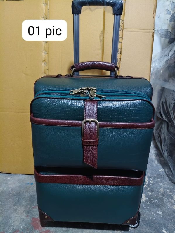 Leather Travel Trolley Bags