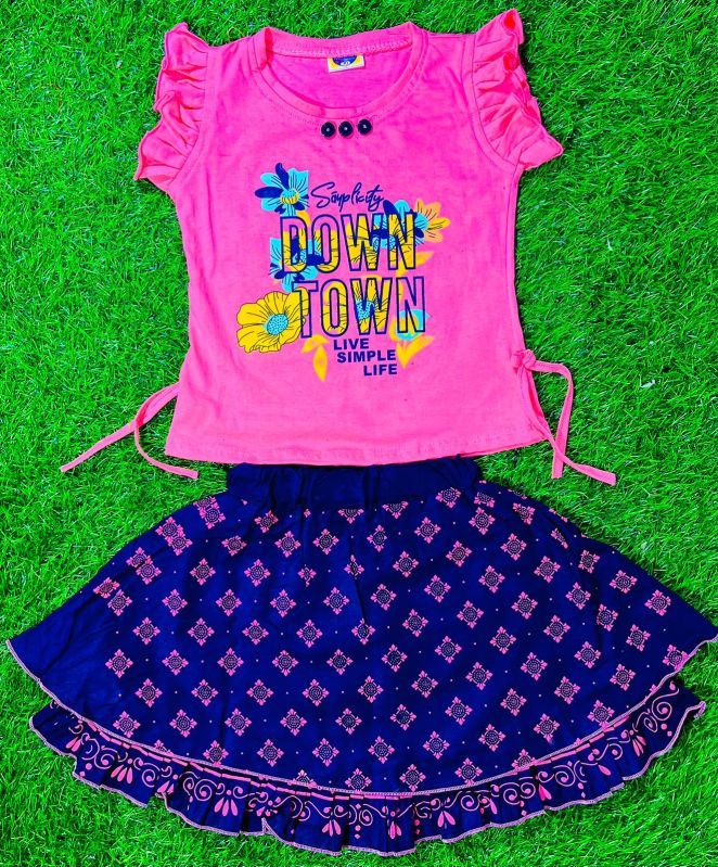 Girls Skirt Top Set