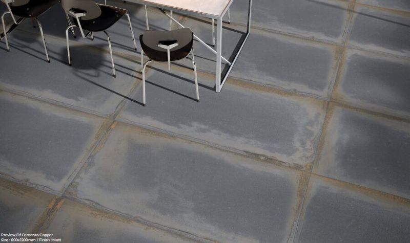 Cemento Copper Matt Vitrified Tiles