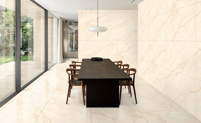 Melta Beige Endless Glossy Vitrified Tiles