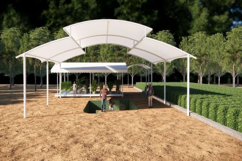 Modular Flat Swimming Pool Tensile Structure