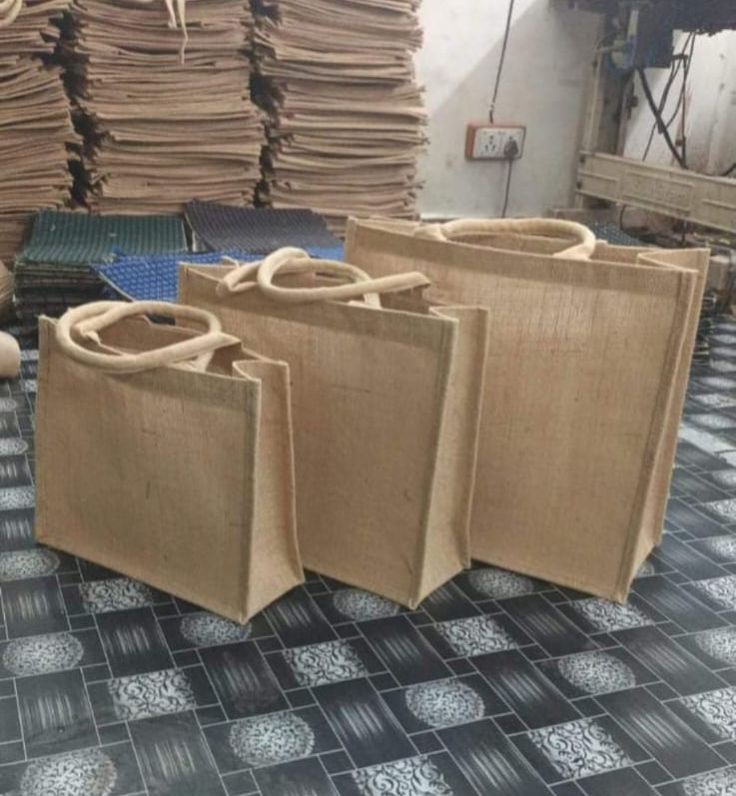 Brown Jute Lunch Bag
