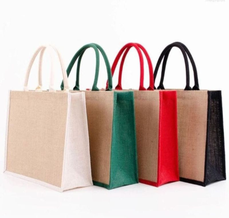 Multicolor Jute Lunch Bag