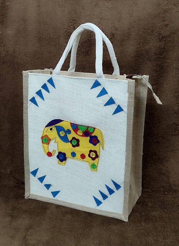 Printed Jute Lunch Bag