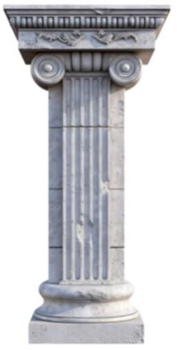 White Round GRC Column