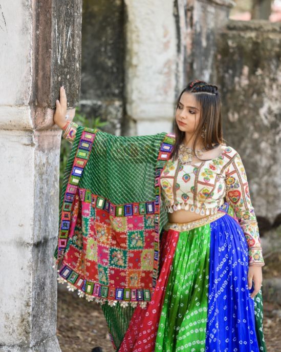 Women\'s Multicolor Traditional Bandhani Chaniya Choli