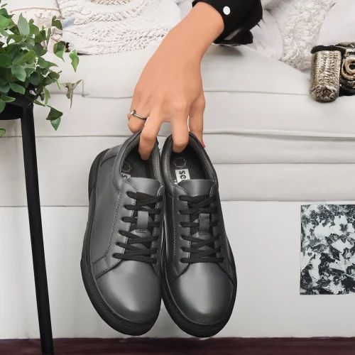 Ladies L1006 Black Synthetic Casual Shoes