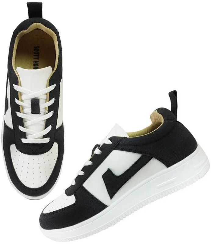 Mens M1055 Black & White Synthetic Casual Shoes