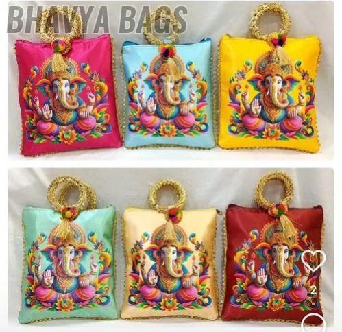 Pooja Ganpati Print Gift Bag