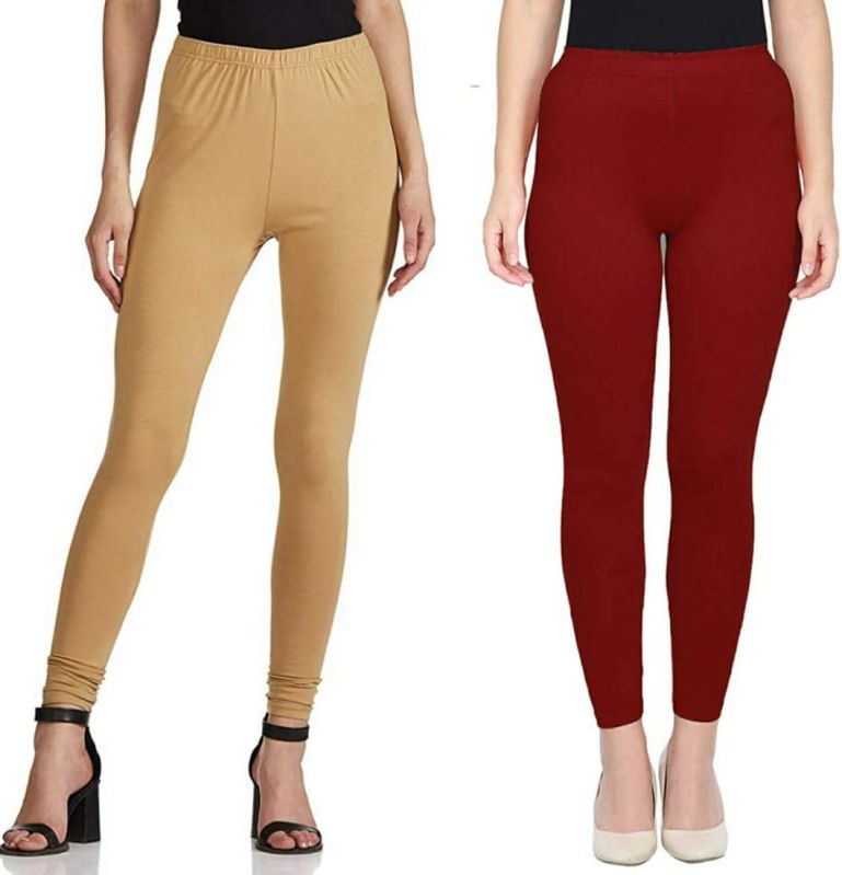 Ladies Plain Cotton Leggings