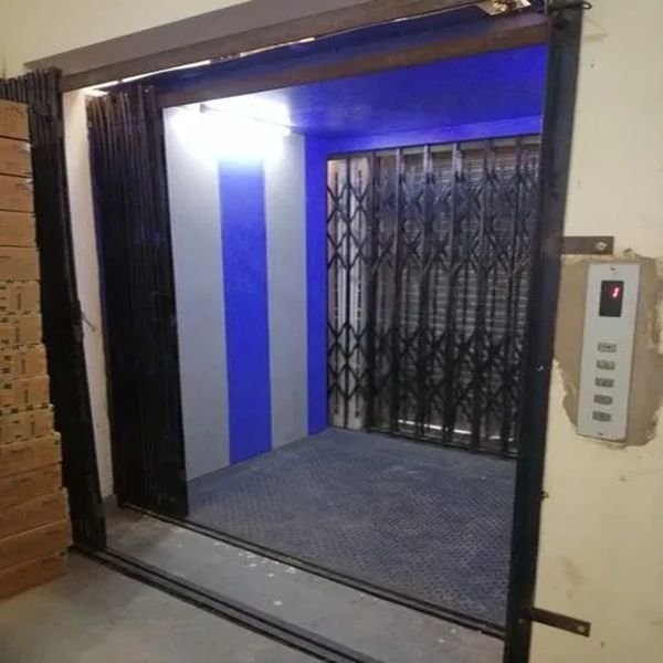 Black Iron Collapsible Elevator Door