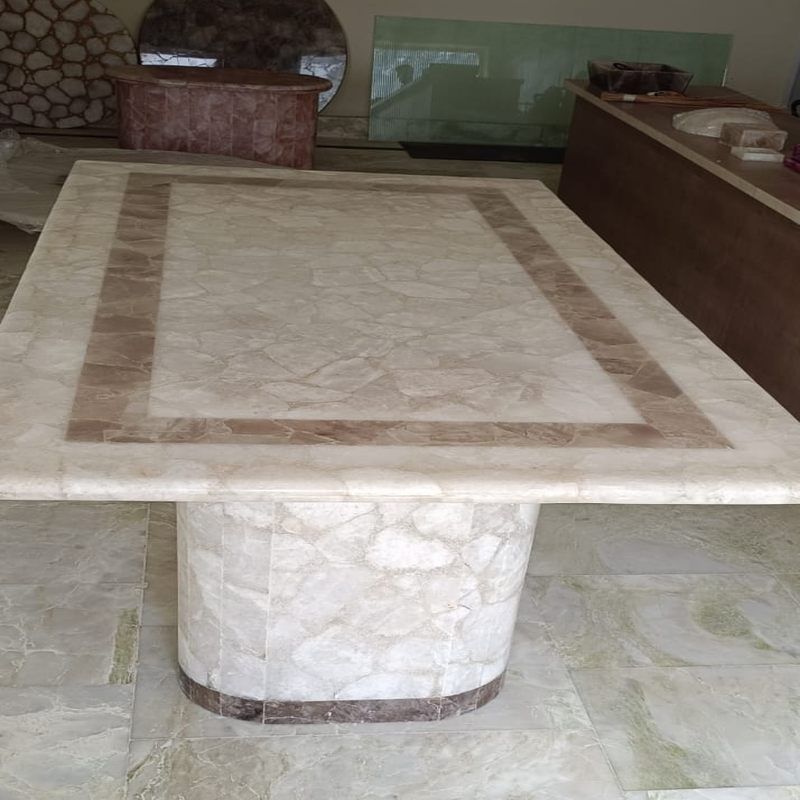 White Quartz Dining Table Top