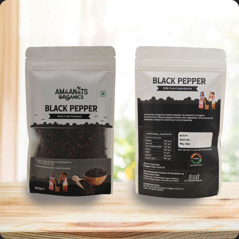 100gm Amaanats Organics Black Pepper Seeds