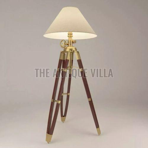 Royal Wooden Tripod Floor Lamp