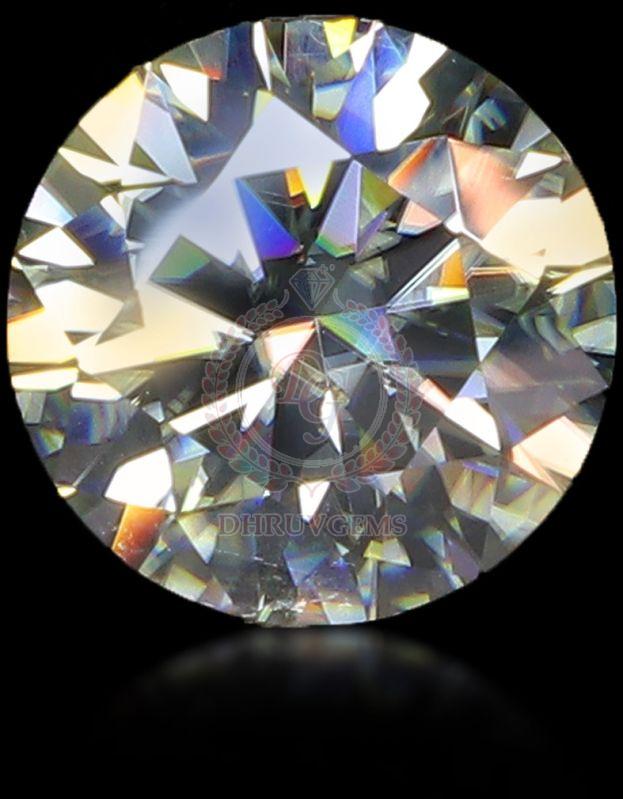 TGM 0072 White Round Mossianite Gemstone