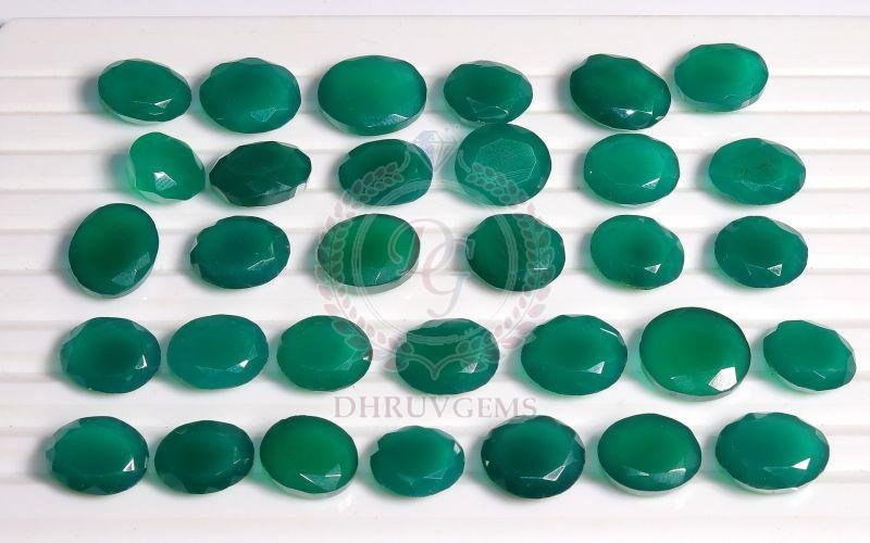 TGM 0152 Green Oval Onyx Lot Gemstone
