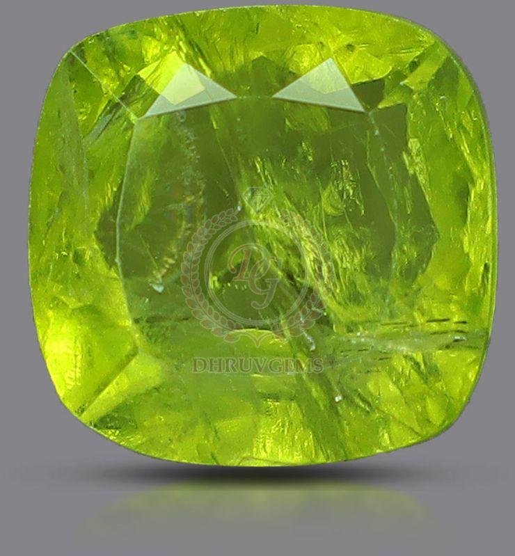 TGM 0339 Green Peridot Cushion Gemstones