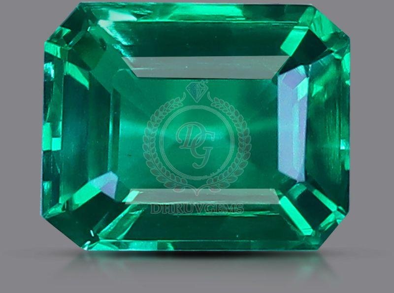 TGM 1050 Green Octogan Lab Grown Emerald Gemstone