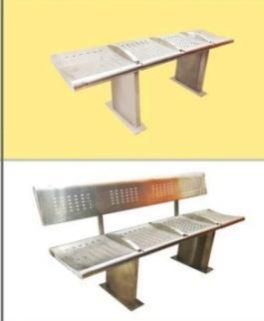 4 Seater Stainless Steel Bench