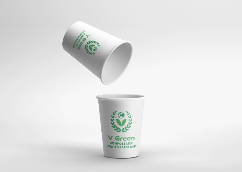 White Bio Compostable Paper Cup
