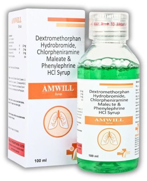Amwill Dextromethorphan Hydrobromide Chlorpheniramine Maleate Phenylephrine HCL Syrup