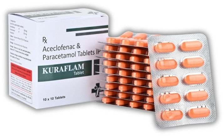 Kurflam Aceclofenac Paracetamol Tablets