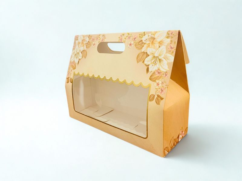 10.5×3.75×8Inches Paper Gift Box With Handle