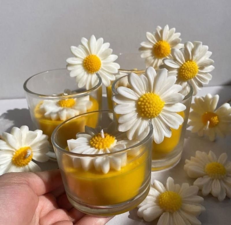 Daisy Flower Jar Soy Wax Candle