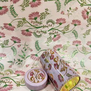 Round Floral Printed Tin Can
